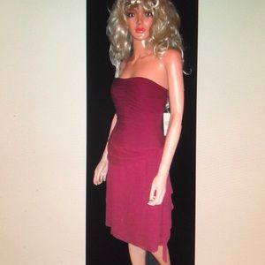 NWT Anne Klein Silk Ruched Cocktail Dress 12